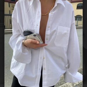 ISO Djerf Avenue Breezy Shirt White